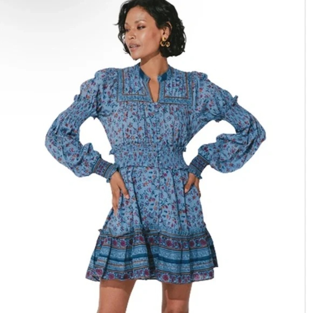Cleobella Delilah Lapis Print Floral Dress